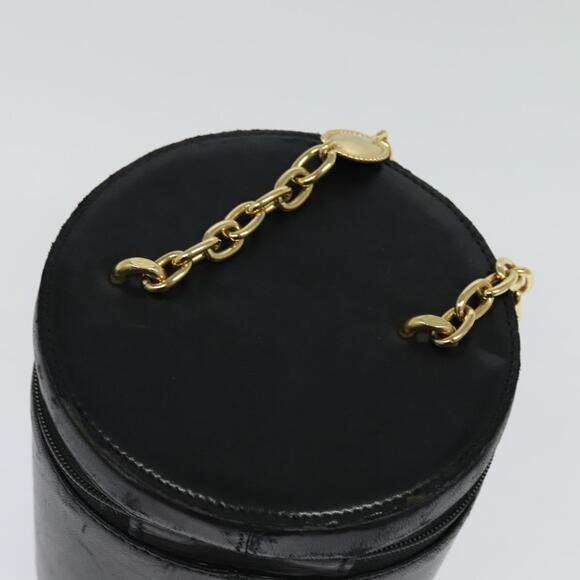 DIOR Chain Vanity Pouch Leather Black Gold - Picture 6 of 12